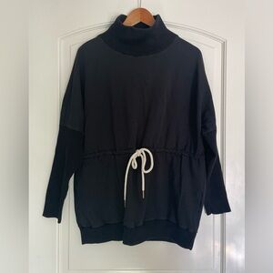 Varley Adelaine Black Knit Sweatshirt